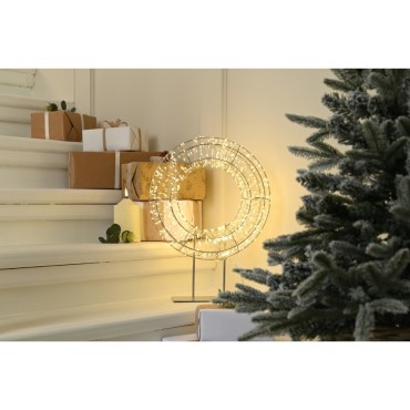 Festive Dewdrop Wreath on Stand 45cm