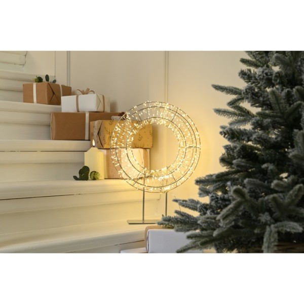 Festive Dewdrop Wreath on Stand 45cm