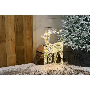 Festive Lit Star Shimmer Reindeer - 60cm