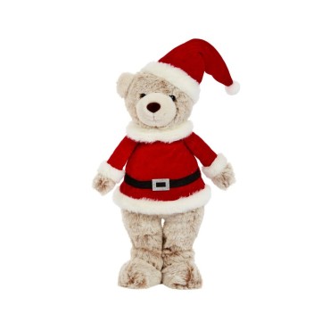 Three Kings Teddy Santa Plush Figure White 35cm