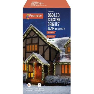 Premier 960 LED Multi-Action Clusterbrights with Timer Warm White