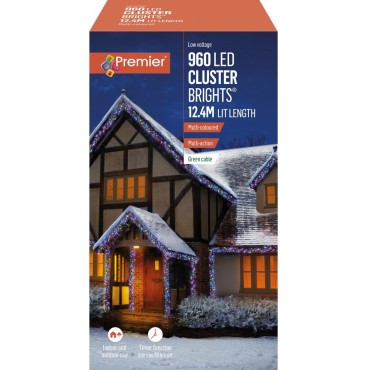 Premier 960 LED Multi-Action Clusterbrights with Timer Multi-Coloured