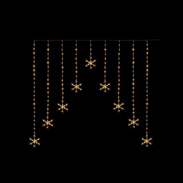 Premier 258 LED Flexibrights Snowflake Curtain Light Warm White - 1.2m x 1.2m