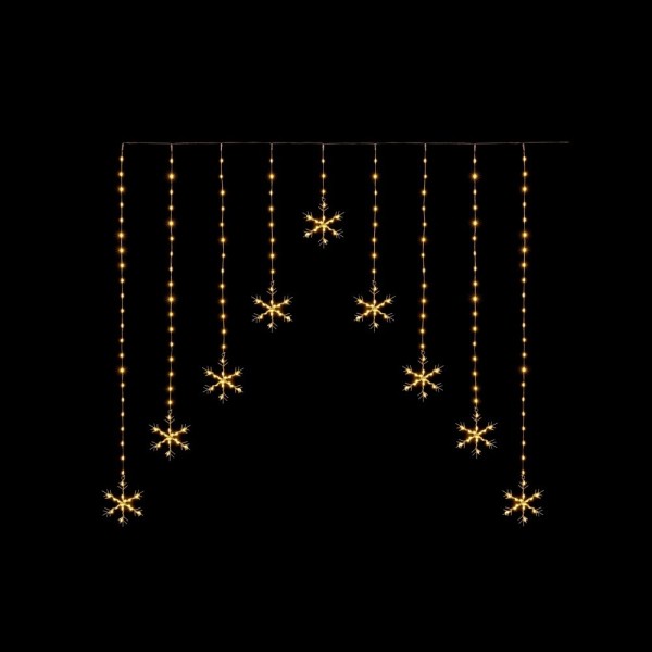 Premier 258 LED Flexibrights Snowflake Curtain Light Warm White - 1.2m x 1.2m