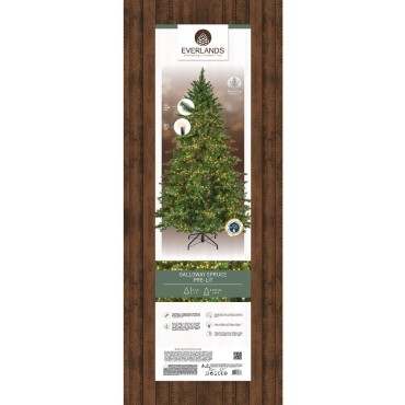 Everlands Galloway Spruce Pre-Lit Christmas Tree - 7ft