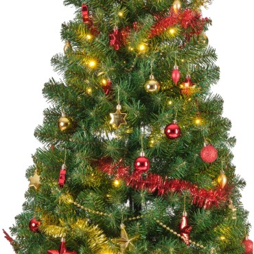 Everlands Decorated Pop-Up Pre-Lit Christmas Tree - 6ft