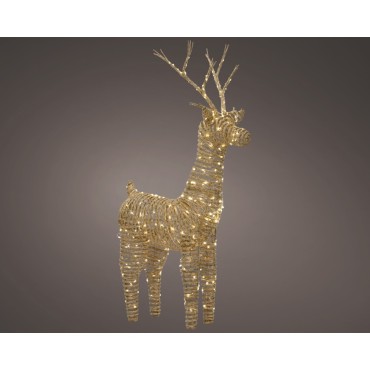 Micro LED Wicker Reindeer - 104cm
