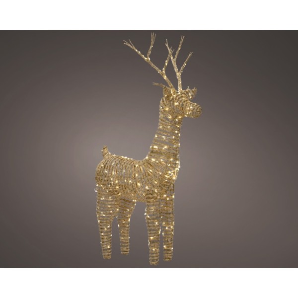 Micro LED Wicker Reindeer - 104cm
