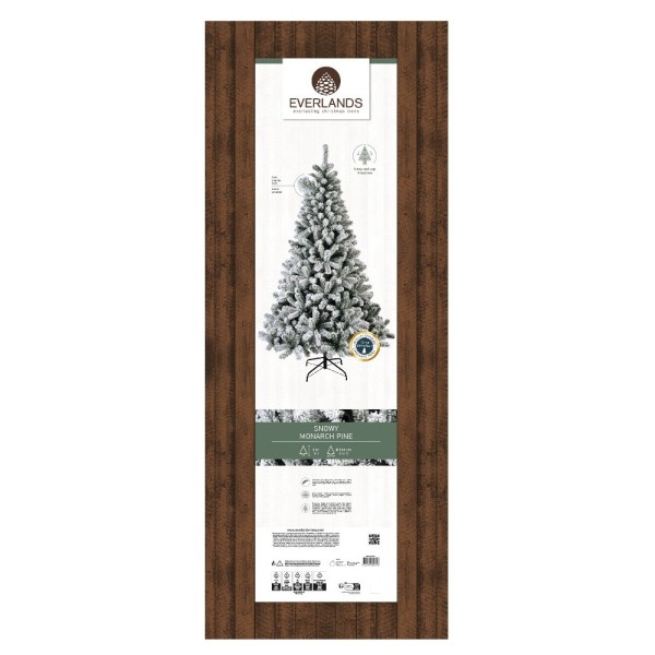 Everlands Snowy Monarch Pine Christmas Tree 10ft