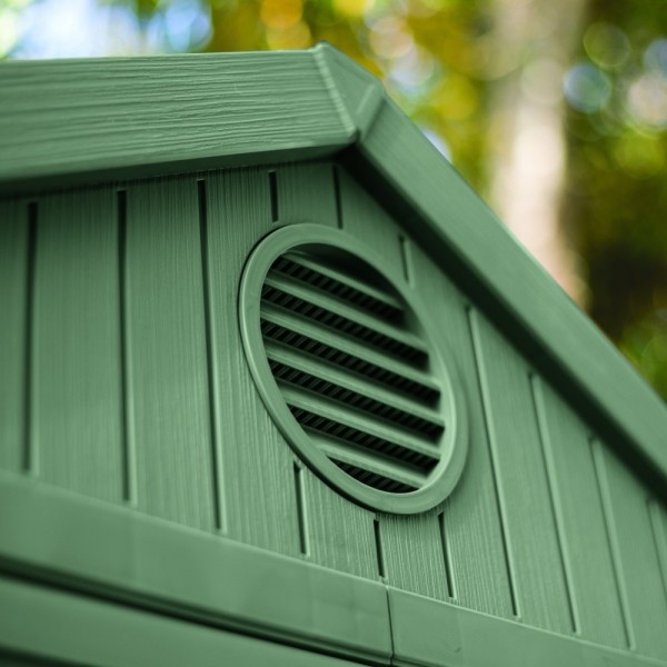 Keter Darwin 6ft x 6ft Evotech Wood Effect Garden Shed - Green