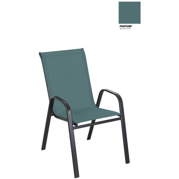 Textilene Stacking Garden Chair - Green
