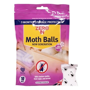 Zero In New Generation Moth Balls - 10 Pack