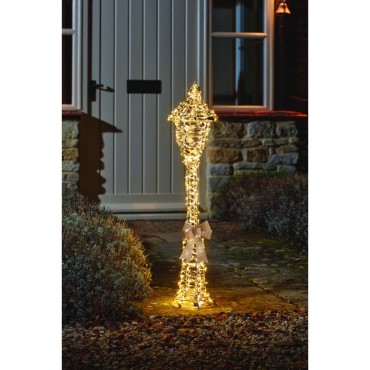 Three Kings Gold Twist Lamp Post - 90cm