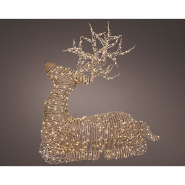 Micro LED Wicker Reindeer 88cm