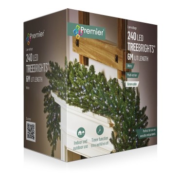 Premier 240 LED Multi-Action Treebrights with Timer - White