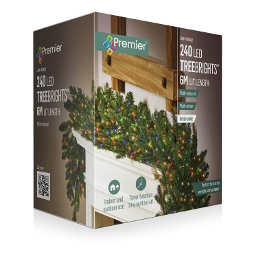 Premier 240 LED Multi-Action Treebrights with Timer - Multi-Coloured