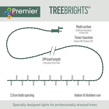 Premier 2000 LED Multi-Action Treebrights with Timer - White