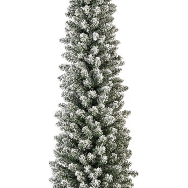 Everlands Snowy Pencil Pine Christmas Tree 8ft