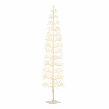 Festive Slim White Microdot Starburst Tree 210cm