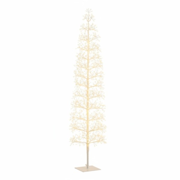 Festive Slim White Microdot Starburst Tree 210cm