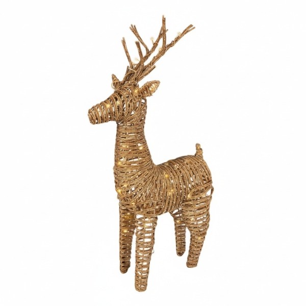 Lumineo LED Wicker Reindeer with Flashing Effect - 104cm