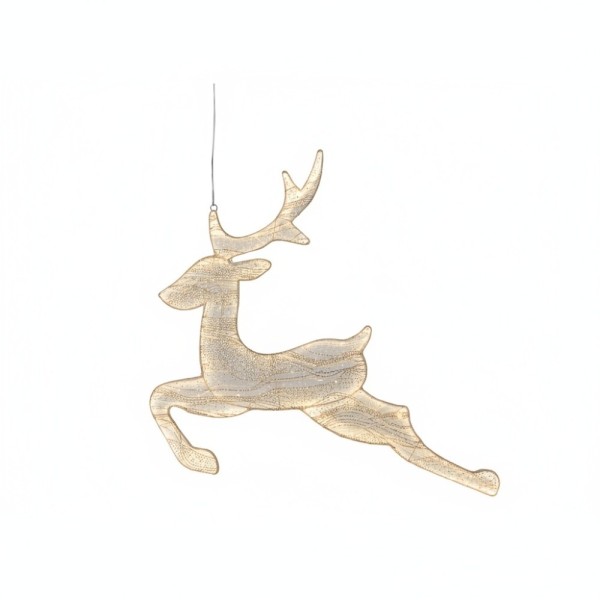 Lumineo 71cm LED Fabric Leaping Reindeer - Warm White