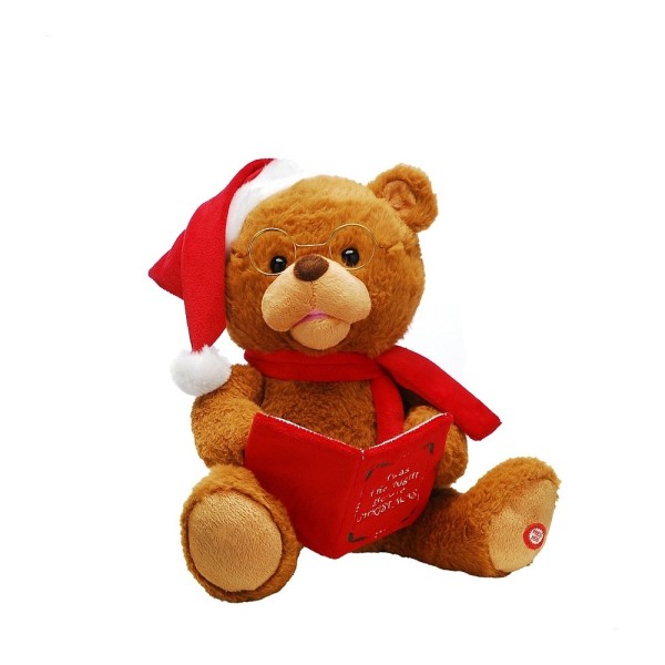 Festive Animated Storytelling Bear - 26cm