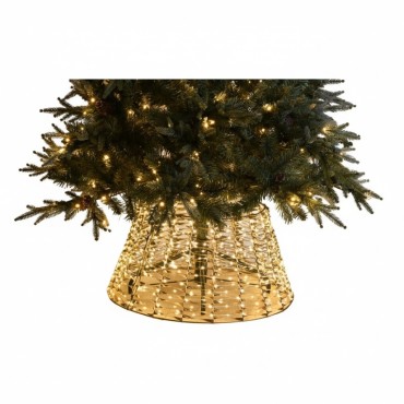 Warm White Micro LED Lit Gold Tree Skirt - 720mm x 280mm