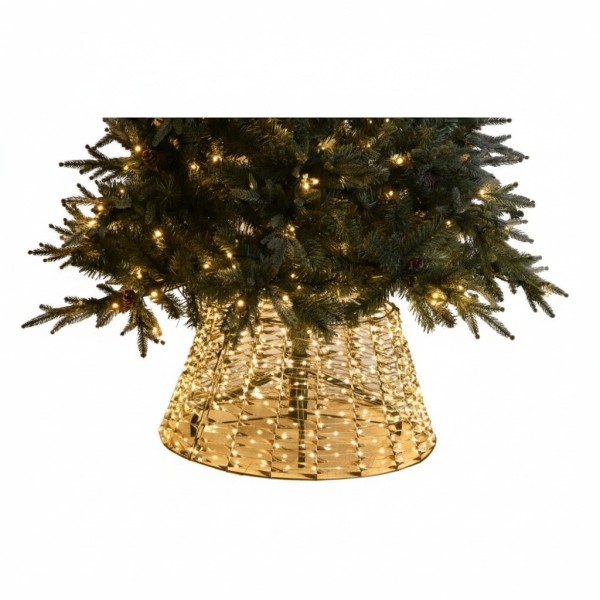 Warm White Micro LED Lit Gold Tree Skirt - 720mm x 280mm