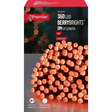 Premier 360 Low Voltage Multi-Action LED Mini Berry Lights - Red