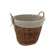 Sirocco Round Willow Basket with Canvas Liner