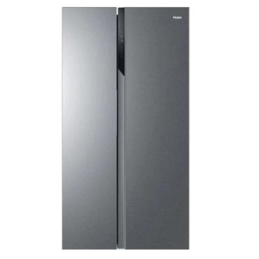 Haier Series 3 Amercan Fridge Freezer Silver Hsr3918enpg