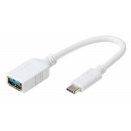 Vivanco Adapter Usb C Male To Usb 3.0 Female Socket 0.1m 37559