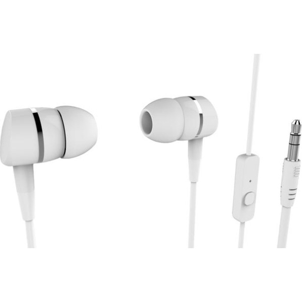 Vivanco Earphones Stereo With Microphone White 38010