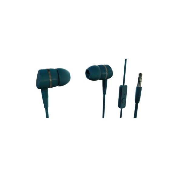 Vivanco Earphones Stereo With Microphone Petrol 38011