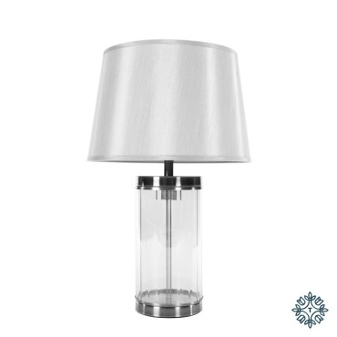 Carlee Table Lamp Satin Silver 55cm