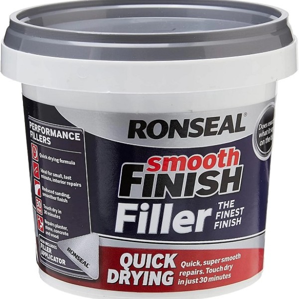 Ronseal Qd Ready Mix Wall Filler Wht 600gm
