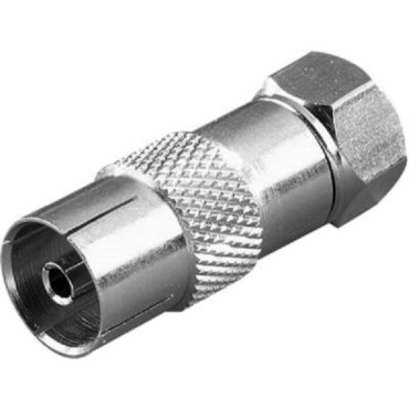 F Plug To Co Ax Adaptor Straight 44014 Vivanco