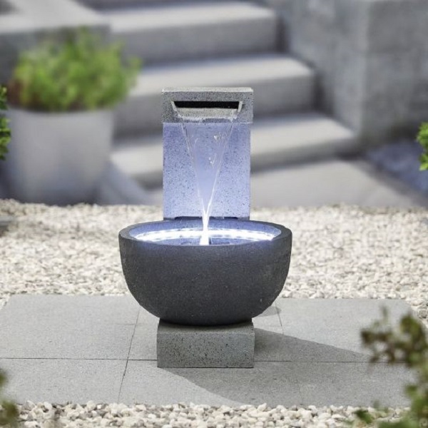 Solitary Pour Water Feature Inc Leds
