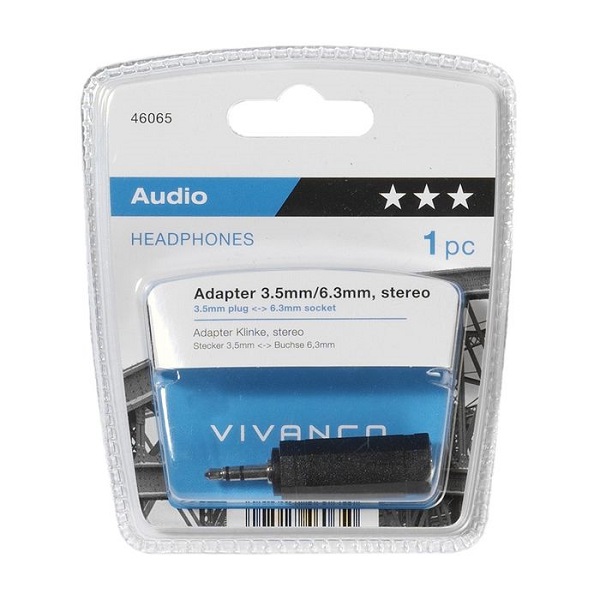 Vivanco Jack Adaptor 3.5/6.3 46065