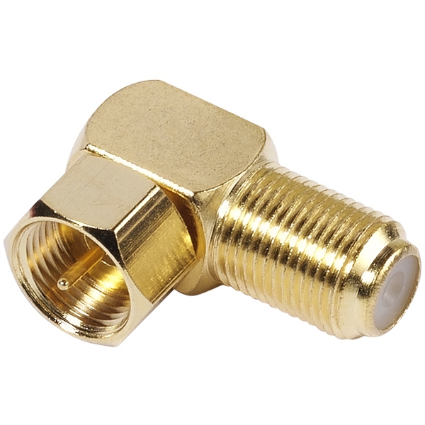 F Plug To Coax 90 Degree Adaptor Vivanco 48078