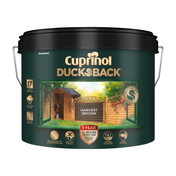 Cuprinol 5 Year Ducksback Harvest Brown 9l 5092433 Matt