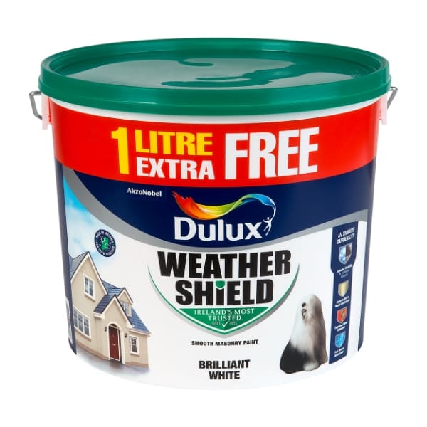 Dulux Weathershield Brilliant White 11l 5086749 Matt