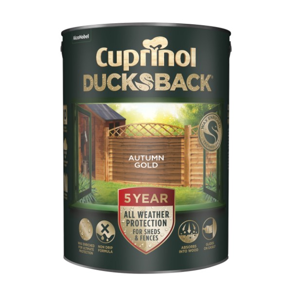 Cuprinol 5 Year Ducksback Autumn Gold 5l 5111363 Matt