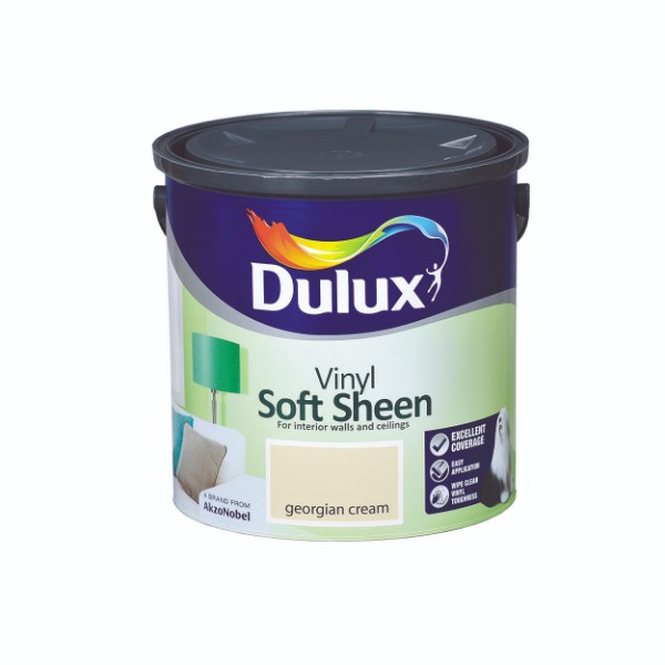 Dulux Vinyl Soft Sheen Georgian Cream 2.5l 5157513 Sheen