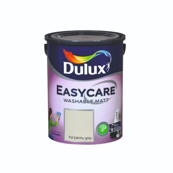 Dulux Easycare Matt Ha'penny Grey 5l 5214904 Matt