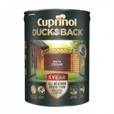 Cuprinol 5 Year Ducksback Rich Cedar 5l 5092436 Matt