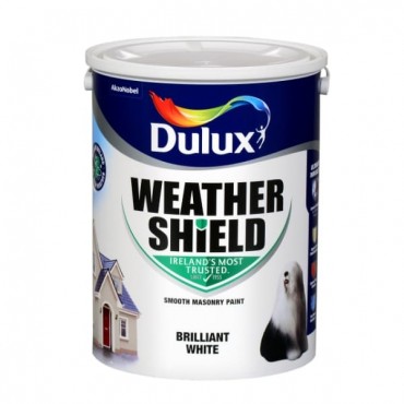 Dulux Weathershield Brilliant White 5l 5084687 Matt