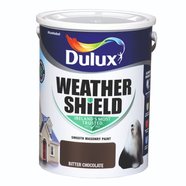 Dulux Weathershield Bitter Chocolate 5l 5084642 Matt