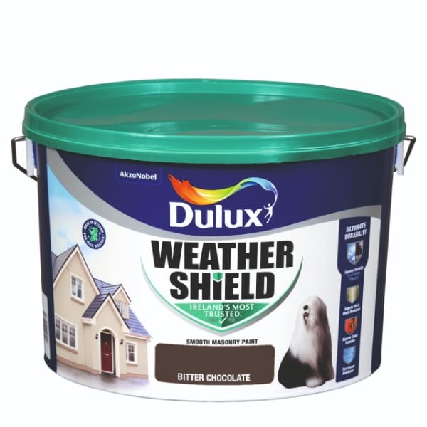 Dulux Weathershield Bitter Chocolate 10l 5084643 Matt